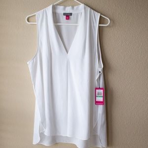 White sleeveless Vince Camuto top NWT